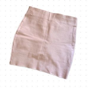 Light Pink Body-con Mini Skirt